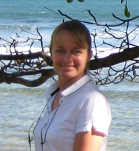 Kat on beach in Kauai